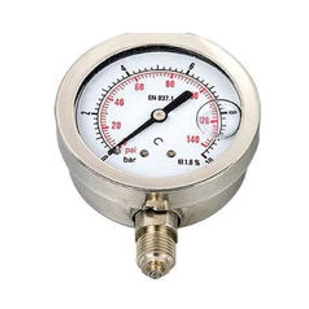 Y70 radial golden pressure gauge(cover ring Screw thread MI4x×1.5