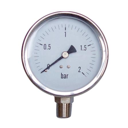 Y100 radial all stainless steel dry pressure gauge Screw thread M20x1.5