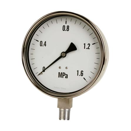 Y150 radial all stainless steel dry pressure gauge Screw thread NPT1/4